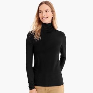 NWT Jcrew Cotton Tissue Turtleneck size XXS Black